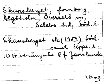 Bild på arkivkortet för arkivposten Skansberget