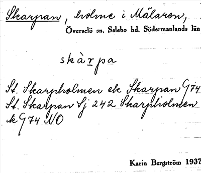 Bild på arkivkortet för arkivposten Skarpan