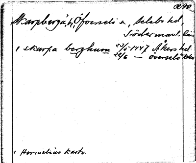 Bild på arkivkortet för arkivposten Skarpberga