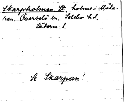 Bild på arkivkortet för arkivposten Skarpholmen, St.