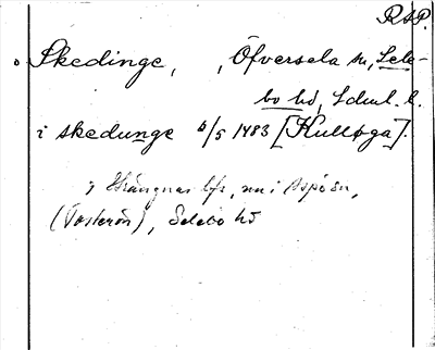Bild på arkivkortet för arkivposten Skedinge
