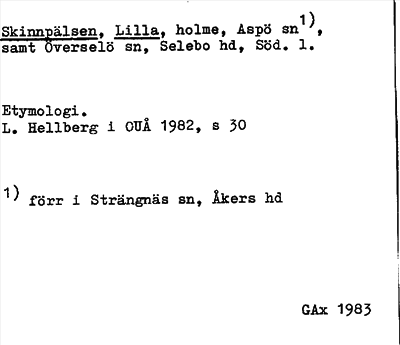Bild på arkivkortet för arkivposten Skinnpälsen, Lilla