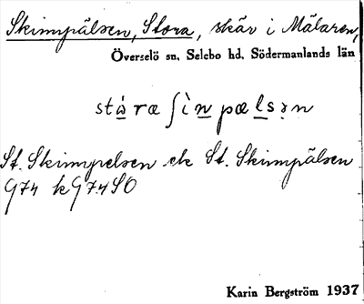 Bild på arkivkortet för arkivposten Skinnpälsen, Stora