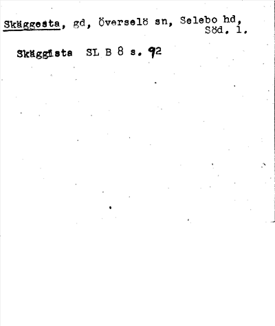 Bild på arkivkortet för arkivposten Skäggesta