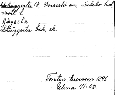 Bild på arkivkortet för arkivposten Skäggesta