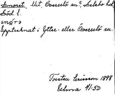 Bild på arkivkortet för arkivposten Snoret