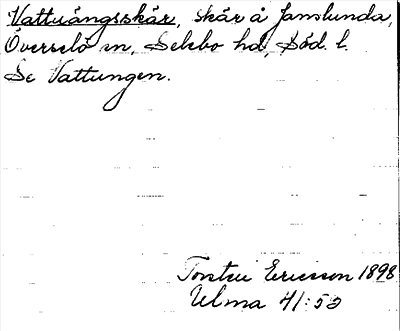 Bild på arkivkortet för arkivposten Vattuängsskär, se Vattungen