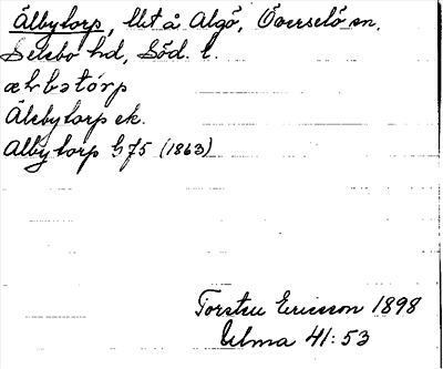 Bild på arkivkortet för arkivposten Älbytorp