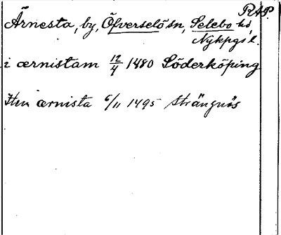 Bild på arkivkortet för arkivposten Ärnesta