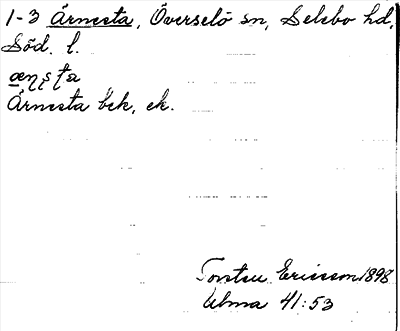 Bild på arkivkortet för arkivposten Ärnesta