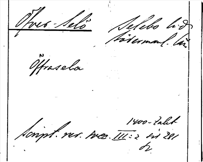 Bild på arkivkortet för arkivposten Öfver-Selö