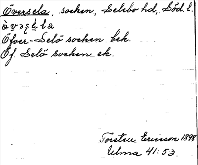 Bild på arkivkortet för arkivposten Översela