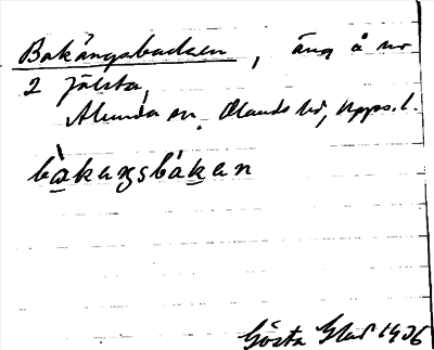 Bild på arkivkortet för arkivposten Bakängsbacken
