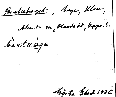 Bild på arkivkortet för arkivposten Bastuhaget