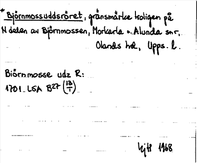 Bild på arkivkortet för arkivposten *Björnmossuddsröret