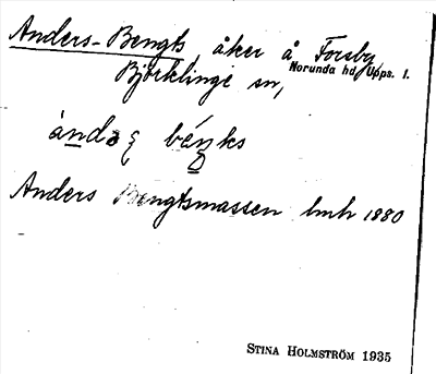 Bild på arkivkortet för arkivposten Anders-Bengts