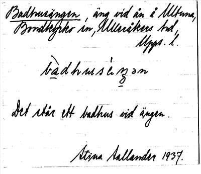 Bild på arkivkortet för arkivposten Badhusängen