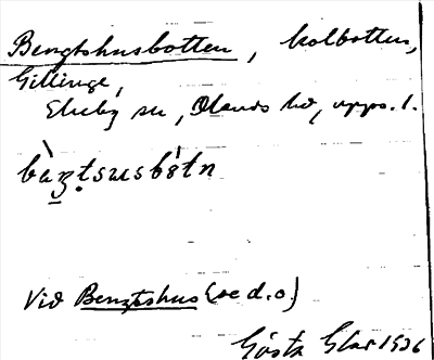 Bild på arkivkortet för arkivposten Bengtshusbotten