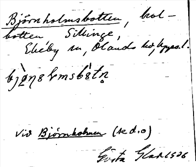 Bild på arkivkortet för arkivposten Björnholmsbotten