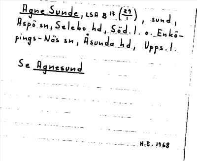 Bild på arkivkortet för arkivposten Agne Sunde, se Agnesund
