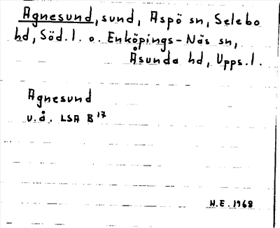 Bild på arkivkortet för arkivposten Agnesund