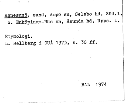 Bild på arkivkortet för arkivposten Agnesund