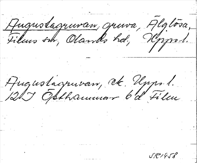 Bild på arkivkortet för arkivposten Augustagruvan