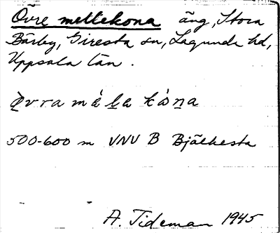 Bild på arkivkortet för arkivposten Övre mellekona