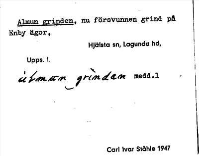 Bild på arkivkortet för arkivposten Almun grinden