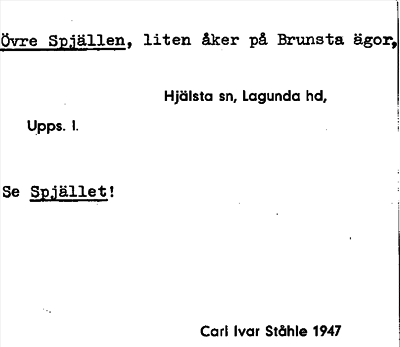 Bild på arkivkortet för arkivposten Övre Spjällen, se Spjället