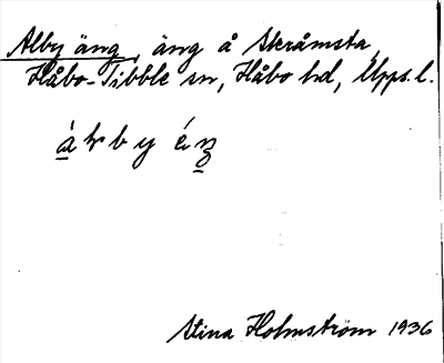 Bild på arkivkortet för arkivposten Alby äng
