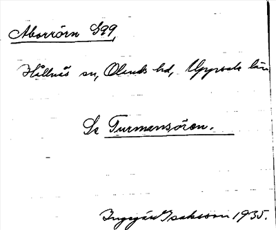 Bild på arkivkortet för arkivposten Aborrörn, se Turmansören