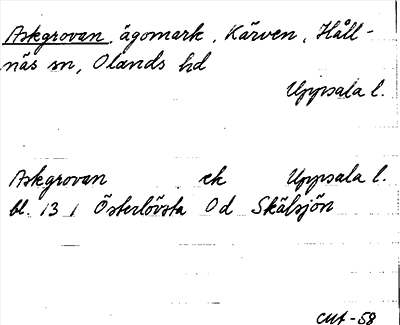 Bild på arkivkortet för arkivposten Askgrovan