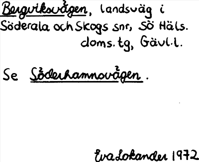 Bild på arkivkortet för arkivposten Bergviksvägen