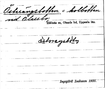 Bild på arkivkortet för arkivposten Österängsbotten