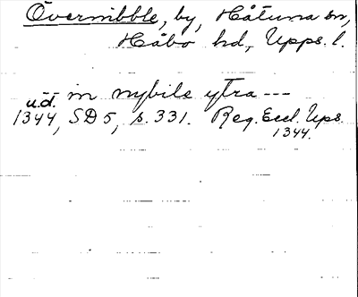 Bild på arkivkortet för arkivposten Övernibble