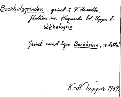Bild på arkivkortet för arkivposten Bockhalsgrinden