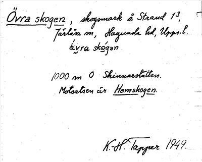 Bild på arkivkortet för arkivposten Övra skogen