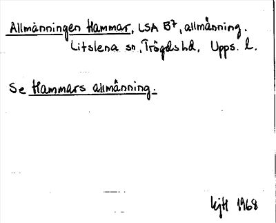 Bild på arkivkortet för arkivposten Allmänningen Hammar, se Hammars allmänning