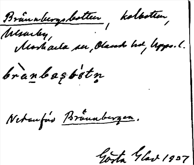 Bild på arkivkortet för arkivposten Brännbergsbotten