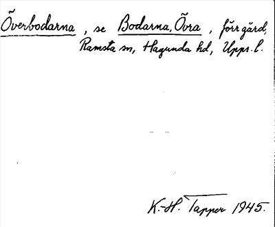 Bild på arkivkortet för arkivposten Överbodarna, se Bodarna, Övra