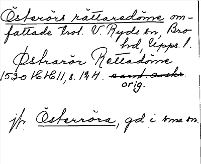 Bild på arkivkortet för arkivposten Österörs rättaredöme