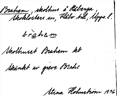 Bild på arkivkortet för arkivposten Brahem