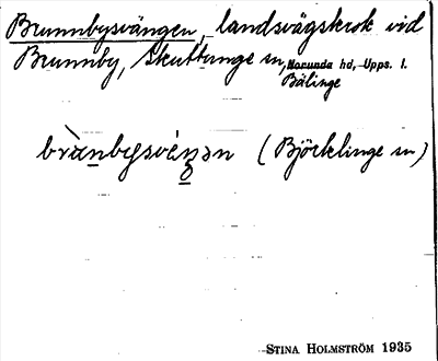 Bild på arkivkortet för arkivposten Brunnbysängen