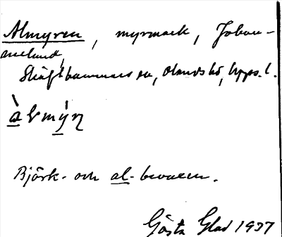 Bild på arkivkortet för arkivposten Almyren