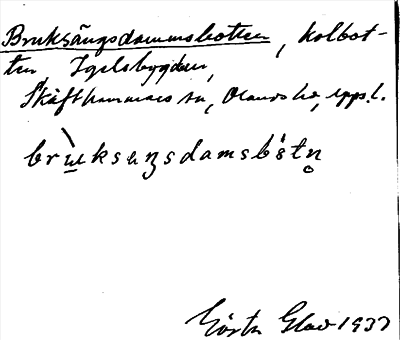 Bild på arkivkortet för arkivposten Bruksängsdammsbotten