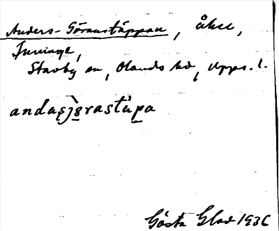 Bild på arkivkortet för arkivposten Anders-Göranstäppan