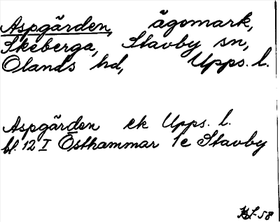 Bild på arkivkortet för arkivposten Aspgärden
