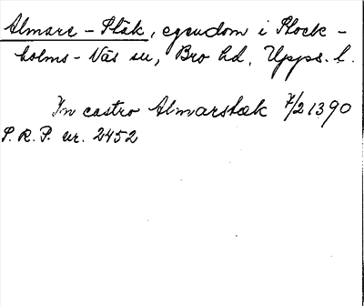 Bild på arkivkortet för arkivposten Almare-Stäk