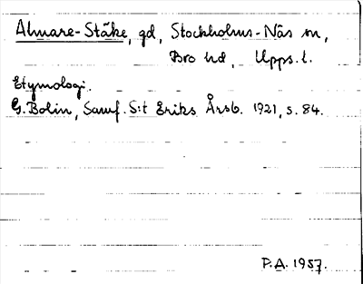Bild på arkivkortet för arkivposten Almare-Stäke